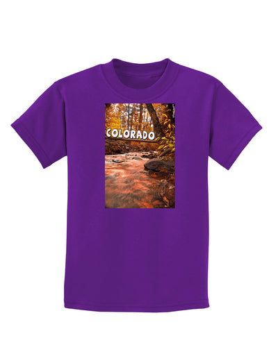 Mt Shavano Colorado Text Childrens Dark T-Shirt-Childrens T-Shirt-TooLoud-Purple-X-Small-Davson Sales