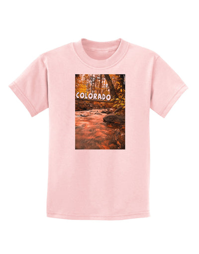 Mt Shavano Colorado Text Childrens T-Shirt-Childrens T-Shirt-TooLoud-PalePink-X-Small-Davson Sales