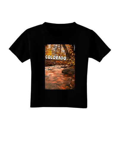 Mt Shavano Colorado Text Toddler T-Shirt Dark-Toddler T-Shirt-TooLoud-Black-2T-Davson Sales