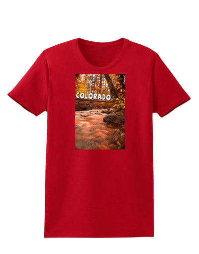 Mt Shavano Colorado Text Womens Dark T-Shirt-TooLoud-Red-X-Small-Davson Sales