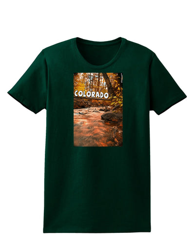 Mt Shavano Colorado Text Womens Dark T-Shirt-TooLoud-Forest-Green-Small-Davson Sales