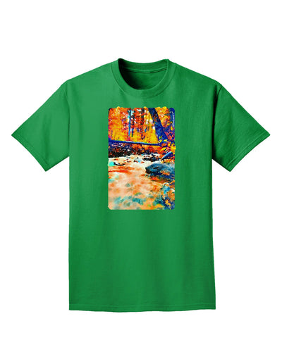 Mt Shavano Colorado Watercolor Adult Dark T-Shirt-Mens T-Shirt-TooLoud-Kelly-Green-Small-Davson Sales