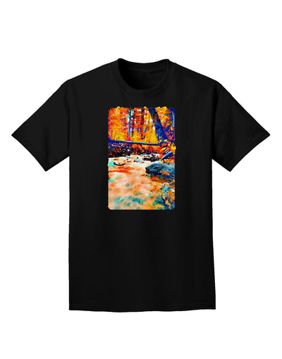 Mt Shavano Colorado Watercolor Adult Dark T-Shirt-Mens T-Shirt-TooLoud-Black-Small-Davson Sales