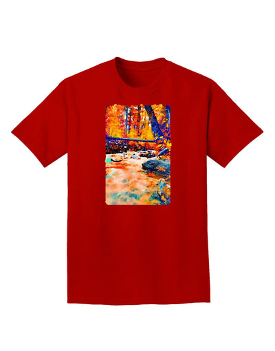 Mt Shavano Colorado Watercolor Adult Dark T-Shirt-Mens T-Shirt-TooLoud-Red-Small-Davson Sales