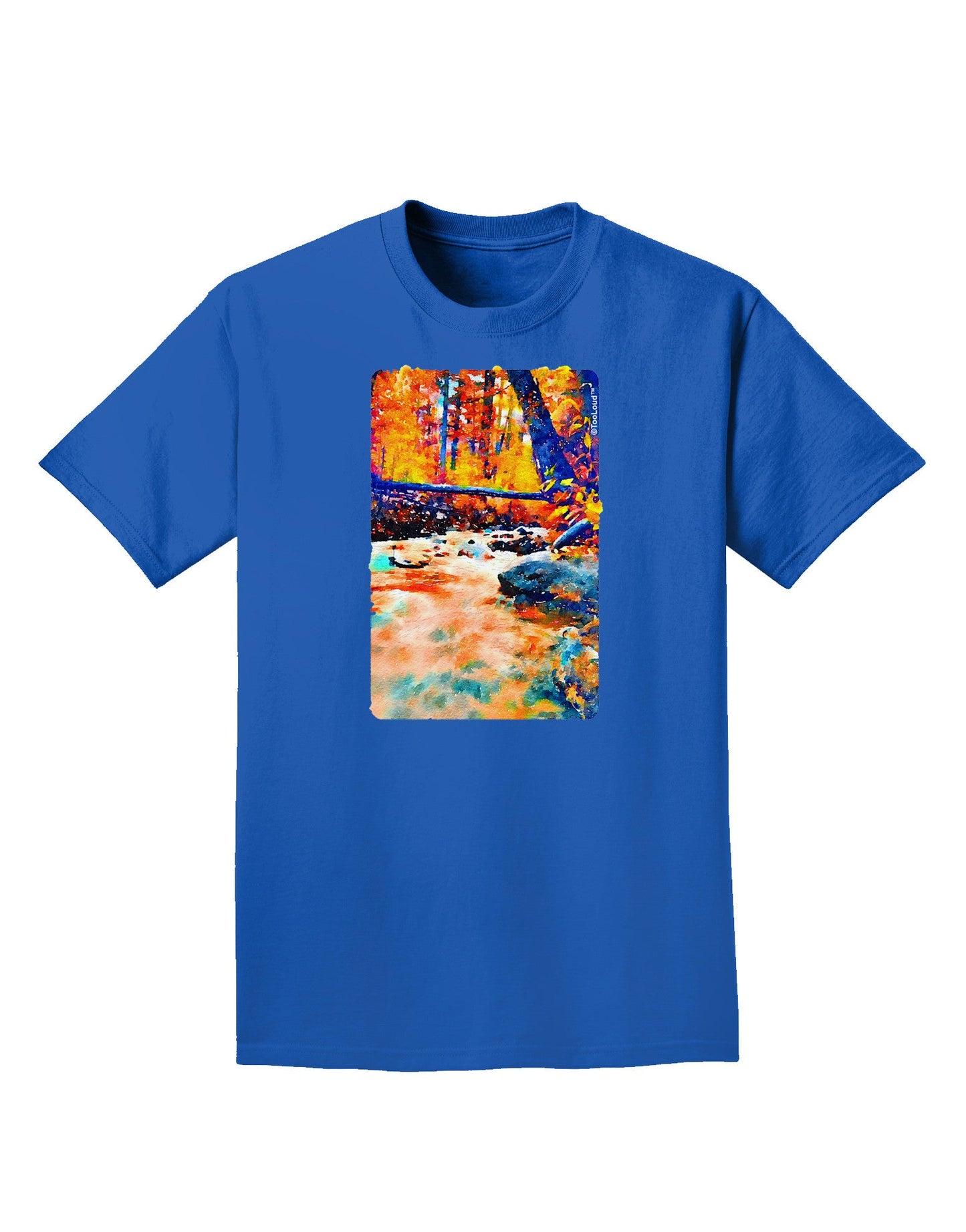 Mt Shavano Colorado Watercolor Adult Dark T-Shirt-Mens T-Shirt-TooLoud-Royal-Blue-Small-Davson Sales