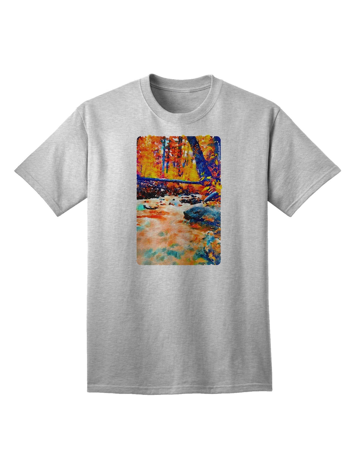 Mt Shavano Colorado Watercolor Adult T-Shirt-Mens T-Shirt-TooLoud-AshGray-Small-Davson Sales