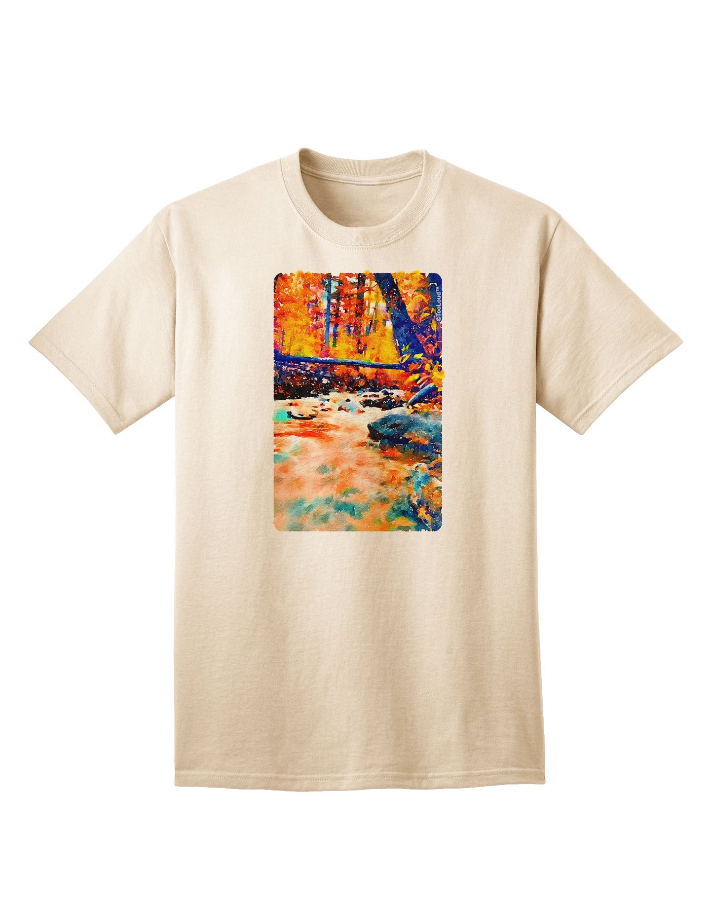 Mt Shavano Colorado Watercolor Adult T-Shirt-Mens T-Shirt-TooLoud-Natural-Small-Davson Sales