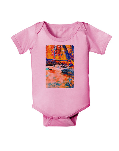 Mt Shavano Colorado Watercolor Baby Romper Bodysuit-Baby Romper-TooLoud-Pink-06-Months-Davson Sales