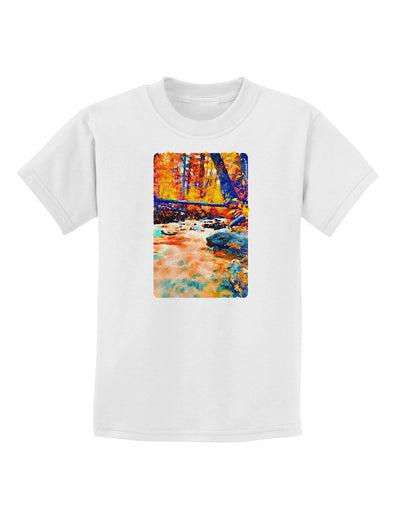 Mt Shavano Colorado Watercolor Childrens T-Shirt-Childrens T-Shirt-TooLoud-White-X-Small-Davson Sales