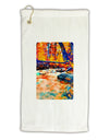 Mt Shavano Colorado Watercolor Micro Terry Gromet Golf Towel 11&#x22;x19-Golf Towel-TooLoud-White-Davson Sales