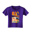 Mt Shavano Colorado Watercolor Toddler T-Shirt Dark-Toddler T-Shirt-TooLoud-Purple-2T-Davson Sales