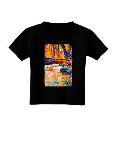 Mt Shavano Colorado Watercolor Toddler T-Shirt Dark-Toddler T-Shirt-TooLoud-Black-2T-Davson Sales