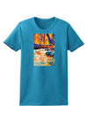 Mt Shavano Colorado Watercolor Womens Dark T-Shirt-TooLoud-Turquoise-X-Small-Davson Sales