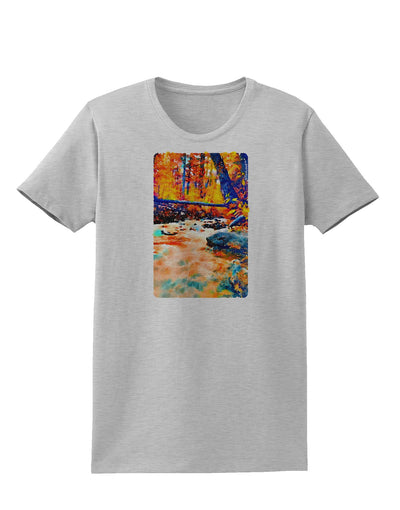 Mt Shavano Colorado Watercolor Womens T-Shirt-Womens T-Shirt-TooLoud-AshGray-X-Small-Davson Sales