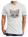 Mummy Kitty Adult V-Neck T-shirt by TooLoud-Mens V-Neck T-Shirt-TooLoud-White-Small-Davson Sales