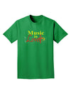 Music Is Love Adult Dark T-Shirt-Mens T-Shirt-TooLoud-Kelly-Green-Small-Davson Sales