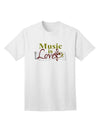 Music Is Love Adult T-Shirt-Mens T-Shirt-TooLoud-White-Small-Davson Sales