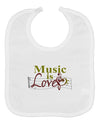 Music Is Love Baby Bib