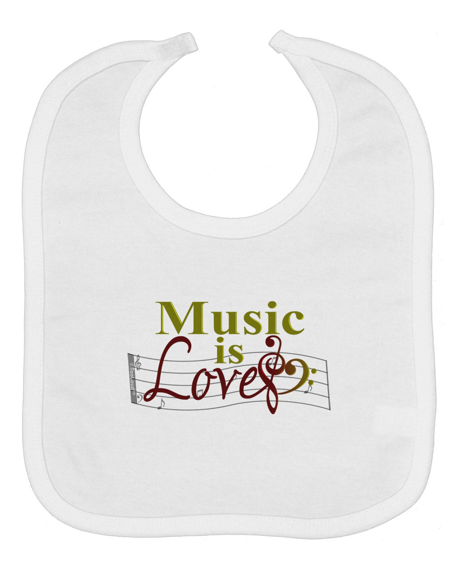 Music Is Love Baby Bib