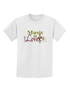 Music Is Love Childrens T-Shirt-Childrens T-Shirt-TooLoud-White-X-Small-Davson Sales