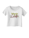 Music Is Love Infant T-Shirt-Infant T-Shirt-TooLoud-White-06-Months-Davson Sales