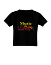 Music Is Love Toddler T-Shirt Dark-Toddler T-Shirt-TooLoud-Black-2T-Davson Sales
