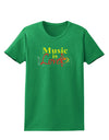 Music Is Love Womens Dark T-Shirt-Womens T-Shirt-TooLoud-Kelly-Green-X-Small-Davson Sales