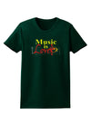 Music Is Love Womens Dark T-Shirt-Womens T-Shirt-TooLoud-Forest-Green-Small-Davson Sales