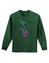 Music Note Typography Adult Long Sleeve Dark T-Shirt-TooLoud-Dark-Green-Small-Davson Sales