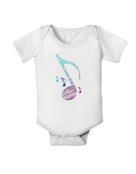 Music Note Typography Baby Romper Bodysuit-Baby Romper-TooLoud-White-06-Months-Davson Sales