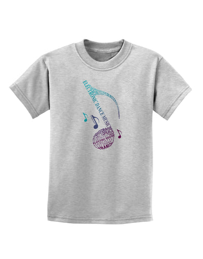 Music Note Typography Childrens T-Shirt-Childrens T-Shirt-TooLoud-AshGray-X-Small-Davson Sales