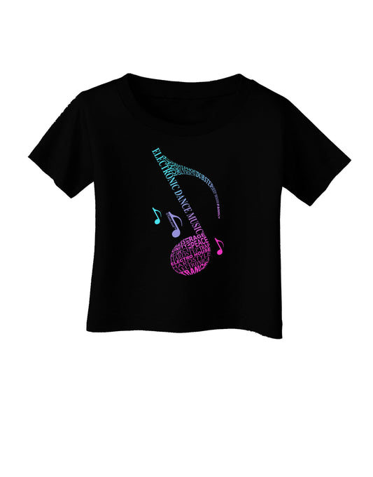 Music Note Typography Infant T-Shirt Dark-Infant T-Shirt-TooLoud-Black-06-Months-Davson Sales