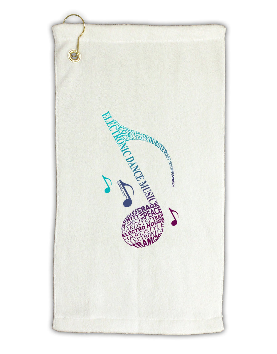 Music Note Typography Micro Terry Gromet Golf Towel 16 x 25 inch-Golf Towel-TooLoud-White-Davson Sales