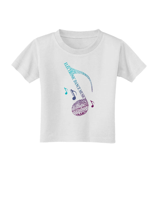 Music Note Typography Toddler T-Shirt-Toddler T-Shirt-TooLoud-White-2T-Davson Sales