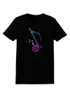 Music Note Typography Womens Dark T-Shirt-Womens T-Shirt-TooLoud-Black-X-Small-Davson Sales