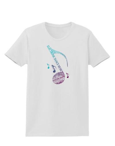 Music Note Typography Womens T-Shirt-Womens T-Shirt-TooLoud-White-X-Small-Davson Sales