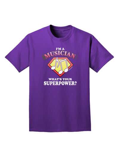 Musician - Superpower Adult Dark T-Shirt-Mens T-Shirt-TooLoud-Purple-Small-Davson Sales