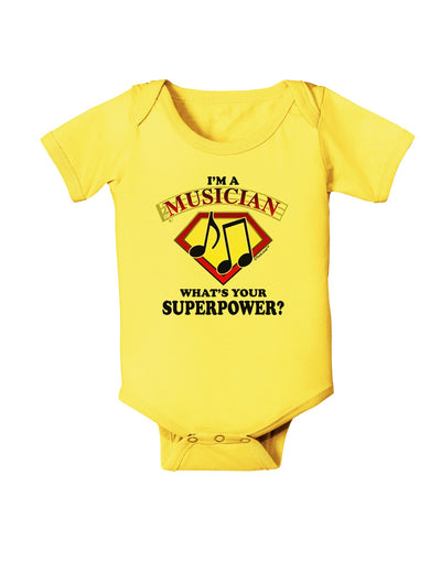 Musician - Superpower Baby Romper Bodysuit-Baby Romper-TooLoud-Yellow-06-Months-Davson Sales