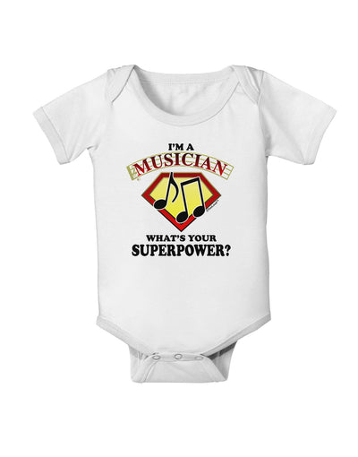 Musician - Superpower Baby Romper Bodysuit-Baby Romper-TooLoud-White-06-Months-Davson Sales