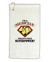 Musician - Superpower Micro Terry Gromet Golf Towel 16 x 25 inch-Golf Towel-TooLoud-White-Davson Sales