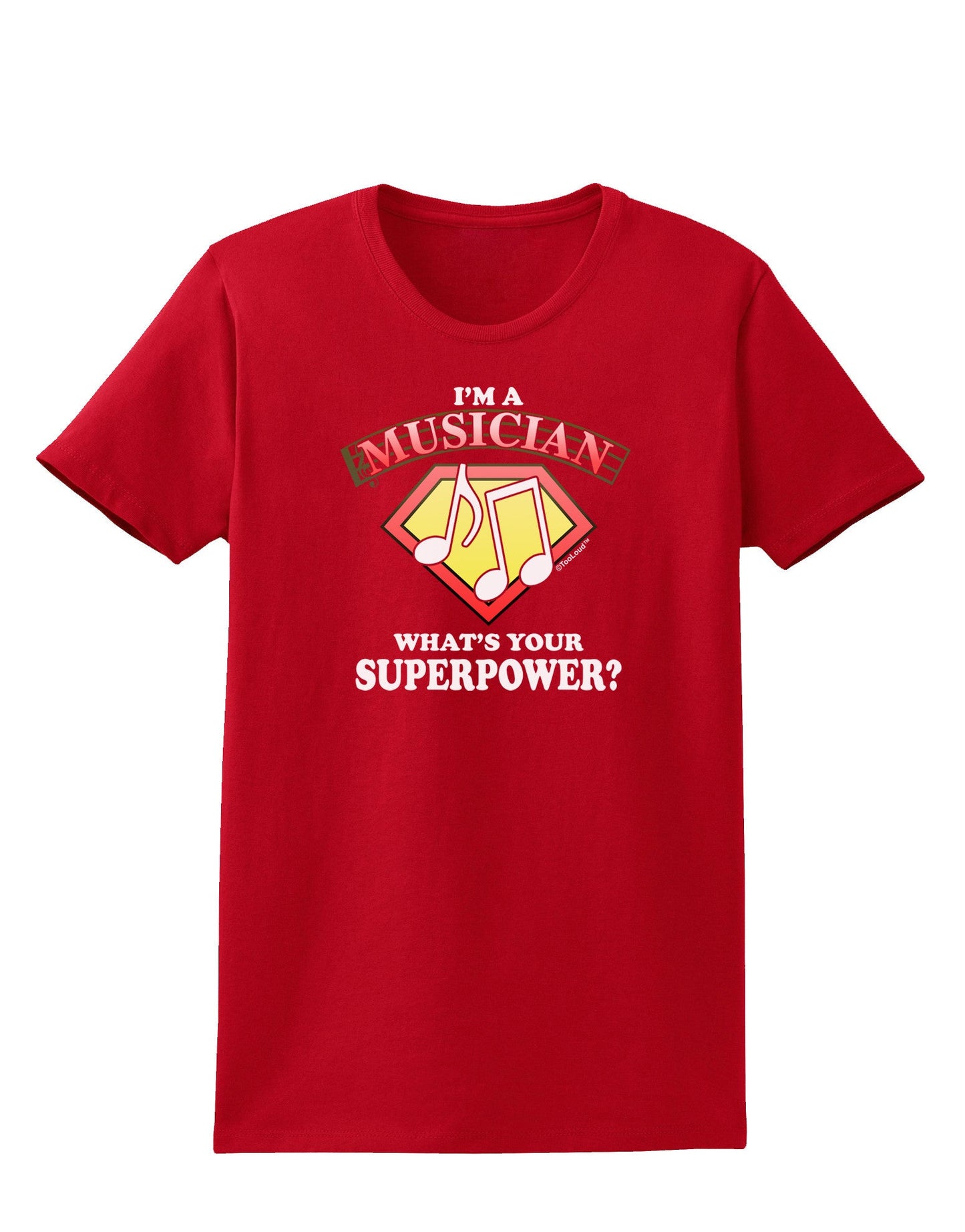 Musician - Superpower Womens Dark T-Shirt-TooLoud-Red-X-Small-Davson Sales