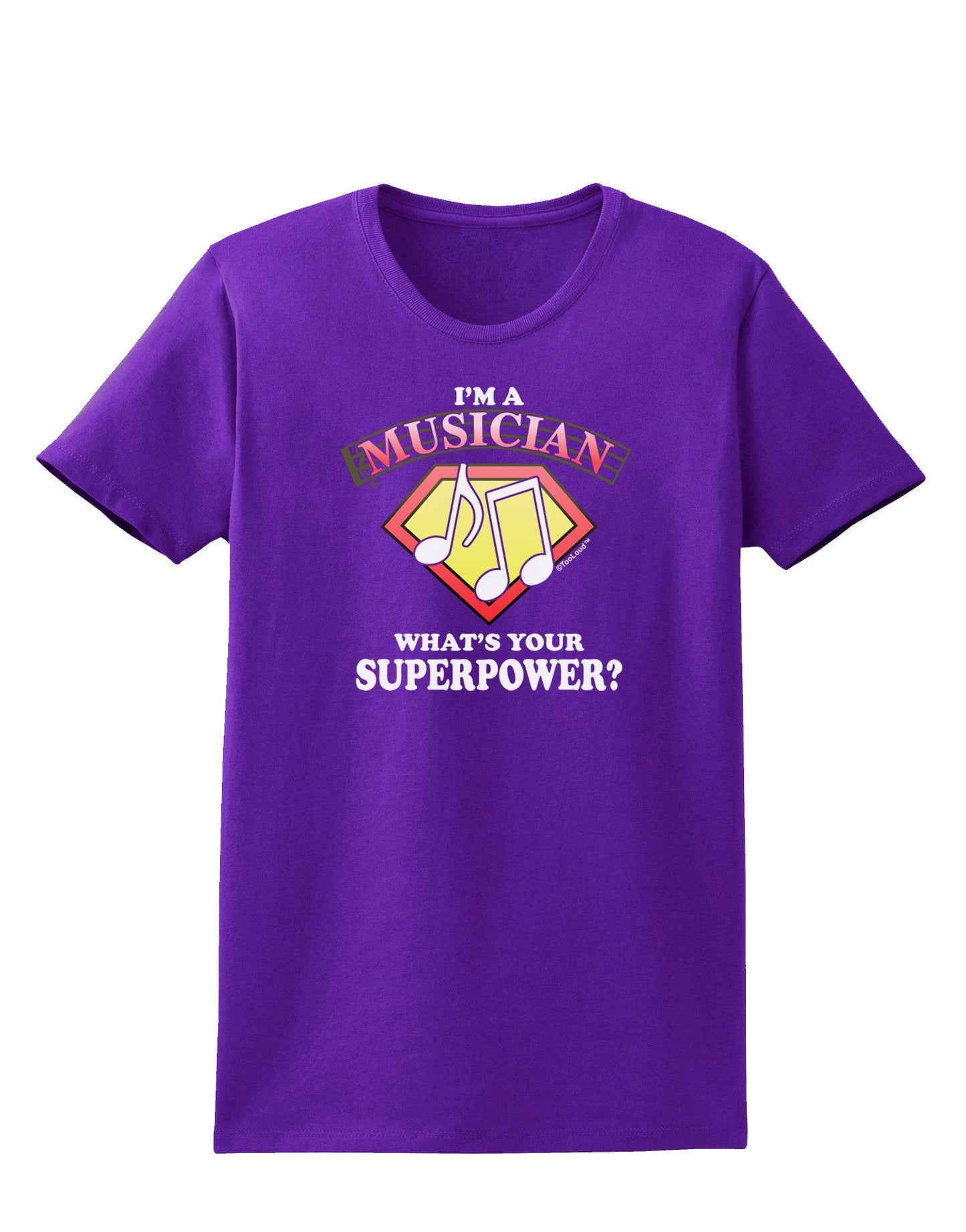 Musician - Superpower Womens Dark T-Shirt-TooLoud-Purple-X-Small-Davson Sales
