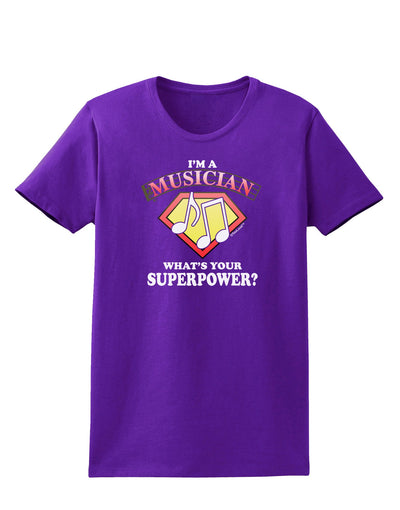 Musician - Superpower Womens Dark T-Shirt-TooLoud-Purple-X-Small-Davson Sales