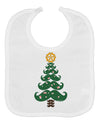 Mustache Christmas Tree Baby Bib