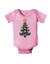 Mustache Christmas Tree Baby Romper Bodysuit-Baby Romper-TooLoud-Light-Pink-06-Months-Davson Sales