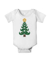 Mustache Christmas Tree Baby Romper Bodysuit-Baby Romper-TooLoud-White-06-Months-Davson Sales
