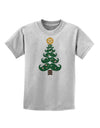 Mustache Christmas Tree Childrens T-Shirt-Childrens T-Shirt-TooLoud-AshGray-X-Small-Davson Sales
