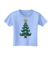 Mustache Christmas Tree Toddler T-Shirt-Toddler T-Shirt-TooLoud-Aquatic-Blue-2T-Davson Sales