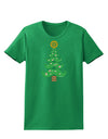 Mustache Christmas Tree Womens Dark T-Shirt-TooLoud-Kelly-Green-X-Small-Davson Sales