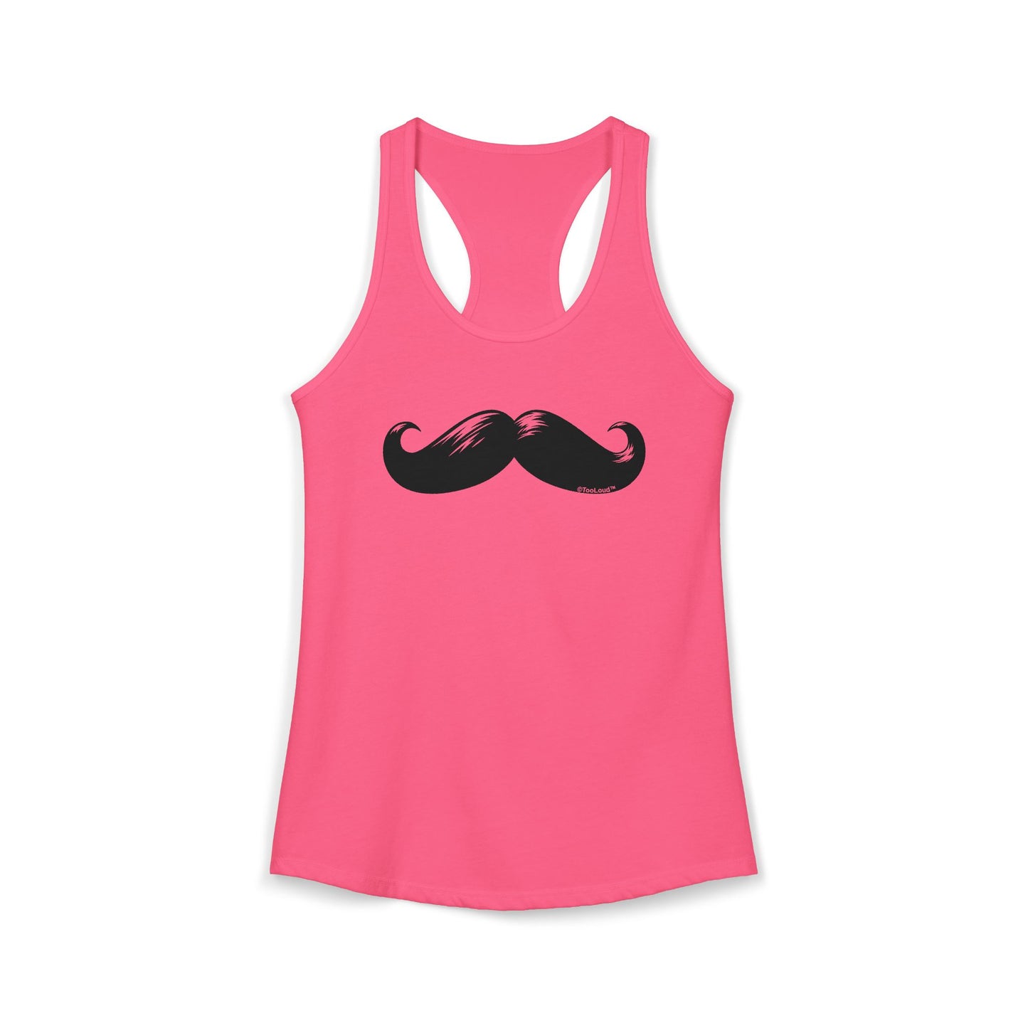 Big Black Mustache Womens Racerback Tank Top